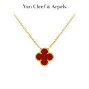 梵克雅宝（Van Cleef & Arpels）18K黄金Vintage Alhambra系列红玉髓四叶草项链 VCARD38500