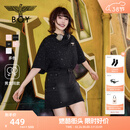 BOY LONDON【满天星】春夏男女同款短袖渐变烫钻印花时尚T恤N01107 黑色 L