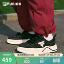 FILAFUSION 斐乐潮牌女鞋【章昊同款】帆布鞋女运动鞋滑板鞋 黑/奶白-BG 37.5