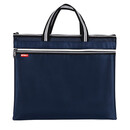 晨光  文具蓝紫色提花手提会议包 防水事务包 商务公文拉链袋 资料袋文件袋 单个装ABB93097