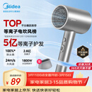美的（Midea）5亿等离子护发电吹风 家用负离子护发吹风筒 1800W大功率快干便携吹风机 FJ308银 节日/生日礼物