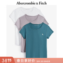 Abercrombie & Fitch经典小麋鹿图案女装夏季美式3件组合装圆领短袖T恤139-4670 多色 XS 160/84A