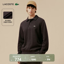 LACOSTE法国鳄鱼男装25秋冬新款罗纹棉质Polo领卫衣|SH5781 SKB/巧克力色 M 4