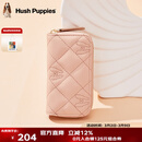 暇步士（Hush Puppies）女士钥匙包时尚简约收纳包菱格零钱包便携卡包送女友生日礼物