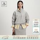 Marc O'Polo/MOP 【明星同款】26春季新款时尚休闲小翻领设计卫衣外套女上衣 花灰942 M