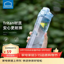 乐扣乐扣（LOCK&LOCK）人鱼线塑料运动水杯夏天便携水壶带刻度提手男女水杯子700ML蓝色