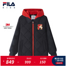 斐乐斐乐儿童童装棉服2026年春季新款男中大童休闲新年款连帽棉服 传奇蓝-NV 150