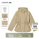 LACOSTE法国鳄鱼女装25秋冬新款菱形绗缝连帽棉服外套|BF2493 02S/奶咖色 M 38