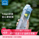 乐扣乐扣（LOCK&LOCK）人鱼线塑料运动水杯夏天便携水壶带刻度提手男女水杯子700ML蓝色