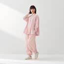 MUJI IDEE 女式 平纹细褶裥长袖衬衫 女士衬衣女装26年春季 GA63CC6S 浅粉红色 M (155/80A)