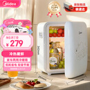 美的（Midea）小冰箱车载冰箱小型冷藏加热1-2人宿舍出租房美妆迷你冰箱10L熊