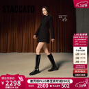 思加图杨幂同款骑士乐章长靴高筒靴骑士靴女EAJ48DG5 酷飒黑 37