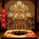 鋼達鎏金凤冠十里红妆可佩戴立体拼图金属手工拼装模型朋友结婚礼物 鎏金凤冠【带支架+专业工具】