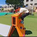 飞跃童年多功能跑酷升降架升降单杠等器材 橘色主题 厂家标配