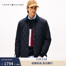 Tommy Hilfiger【防水】秋冬男美式潮流菱格灯芯绒衬衫领轻薄棉服夹克外套 藏青色DW5 L （推荐：150-165斤）