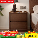 家逸实木床头柜卧室轻奢高级感简约小户型收纳边柜子置物架2026全新款
