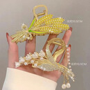 【高档轻奢】麦穗发夹女2026新款轻奢抓夹鲨鱼夹优雅礼物头饰CY 金色麦穗+稻花麦穗（2个装）送精美礼盒（超实惠）