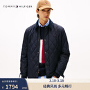 Tommy Hilfiger【防水】秋冬男美式潮流菱格灯芯绒衬衫领轻薄棉服夹克外套 藏青色DW5 L （推荐：150-165斤）