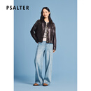 诗篇专选老钱风夹克式油蜡皮质休闲时尚皮衣外套2026春季新款 咖啡色 S