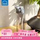 乐扣乐扣（LOCK&LOCK）人鱼线塑料运动水杯夏天便携水壶带刻度提手男女水杯子700ML灰色