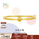 周生生礼物足金光面黄金手镯传承素圈圆棍90194K计价06圈11.9克