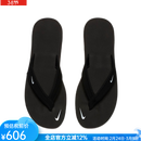耐克（NIKE）人字拖鞋 男女沙滩凉拖情侣款凉鞋 度假旅行运动休闲缓震舒适夏季 Black/White黑色 W11/M10-43码