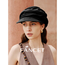 凡饰（FANCET）贝雷帽女春优雅日系帽子莱赛尔亚麻透气轻薄蓓蕾帽简约气质鸭舌帽