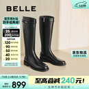 百丽孙千沈月同款双子星骑士靴女冬商场长筒靴B9V1DDG5 黑色-单里 39