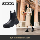 爱步（ECCO）短靴女 高端品牌简约通勤厚底增高切尔西靴 革新214793 黑色37