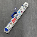 AAW台球杆包白灰色莫兰迪二分之一大头杆包有背带可肩背卡通贴 1个 白灰蓝（带8徽章贴1挂件和图片一样）