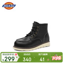 Dickies童鞋皮靴中童靴子马丁靴儿童工装靴 黑色 34（鞋内长219mm） 