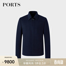 PORTS宝姿男装羊绒保暖百搭毛呢大衣ML9C022LZH006 藏青色 XL