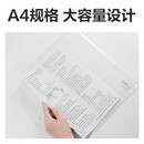 得力（deli）【20个装】A4透明文件袋白色透明塑料文件袋按扣纽扣防水溅文件袋 5501ES