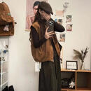 【商场同款】2026新款赫本风气质马甲洋气减龄显瘦坎肩百搭外搭女 【商场同款】咖色 XL (建议120-135斤)