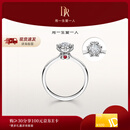 DR现货 雪心印记 告白求婚钻戒铂金天然钻石戒指雪花戒纪念日礼物女 【现货】6分H色SI1 具体手寸 详询客服