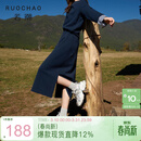 三彩大码女装2025冬季新款抽绳松紧腰半身裙A字休闲藏肉胖MM