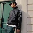 adidas休闲简约三条纹梭织立领夹克外套男装秋季阿迪达斯三叶草