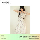 SNIDEL连衣裙女26春夏新品优雅木耳领收腰小飞袖印花SWFO261300 紫色 M (1)