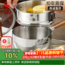 三四钢雪平锅内层316L不锈钢奶锅辅食小汤锅泡面煮锅20cm食品级一体成型