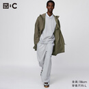 优衣库常规款合作款男女装宽松运动长裤裤脚抽绳482314 479854 482314/03灰色 M