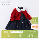 戴维贝拉【商场同款】女童连衣裙儿童裙子春秋女孩公主裙宝宝衣服