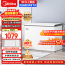 美的（Midea）301L单温家用冰柜低霜冷藏冷冻柜两用大容量一级能效节能京东自营冰箱冷柜BD/BC-301KM(E)国家补贴