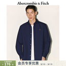 Abercrombie & Fitch【李现同款】小麋鹿图案美式牛津长袖衬衫25秋冬男装125-5224 海军蓝 M (180/100A)