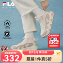 FILA童鞋儿童棉鞋2025冬季新款男女童旋钮加绒保暖运动鞋 奶白/烟玫瑰粉-GR 35 内长22.0cm