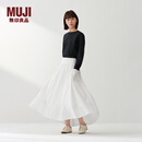 MUJI IDEE 女式 强捻抽褶裙长半身裙女裙子女装26年夏季 GA65CC6S 米白色 M (155/68A)
