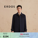 ERDOS 时尚休闲宽松保暖外套男毛呢大衣 黑 2XL 185/104A