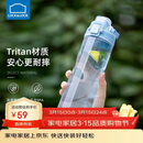 乐扣乐扣（LOCK&LOCK）人鱼线塑料运动水杯夏天便携水壶带刻度提手男女水杯子700ML蓝色