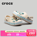 卡骆驰（CROCS）洞洞鞋贝雅卡骆班轻便耐磨一脚蹬休闲鞋|205089 冬日白/彩色-1LI 37 /38(230mm)