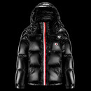 年濛口亮面男士羽绒服男短款外套加厚保暖高版本新款冬季高端潮牌 黑色 M 90-110斤