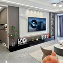 2026新款岩板悬空电视背景墙岩板瓷砖大理石客厅影视墙轻奢高级感 定制1